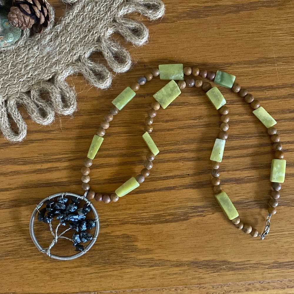 Tree of life for crystal necklace